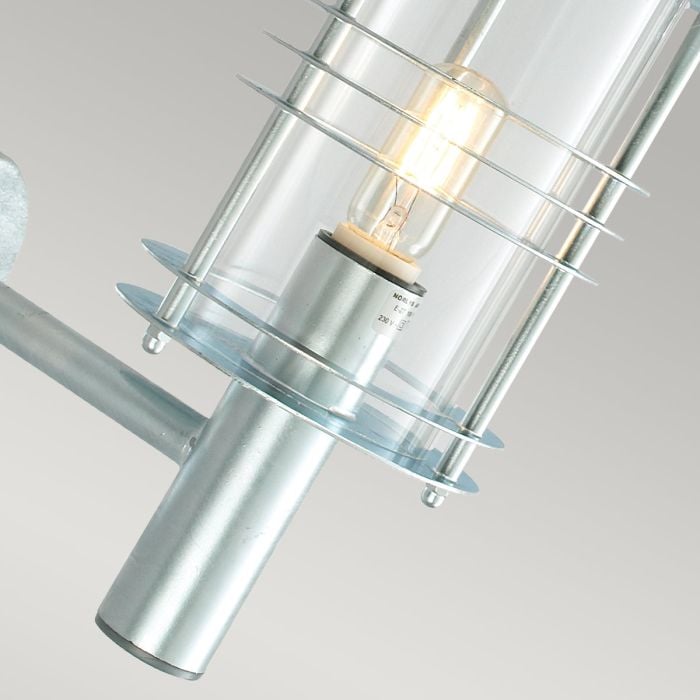 Elstead Lighting Stockholm 1 Light Grande Wall Lantern - Galvanised