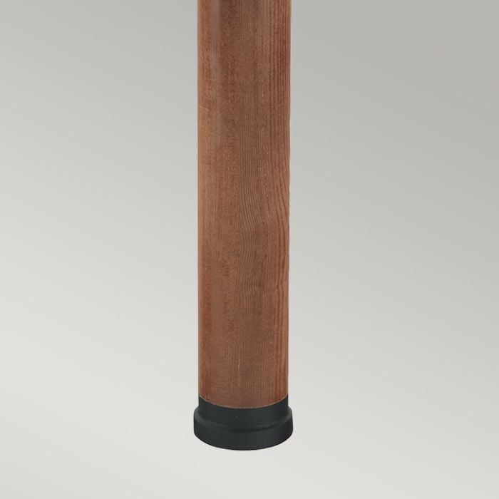 Elstead Lighting Stockholm 1 Light Large Bollard - Stained Wood & Black