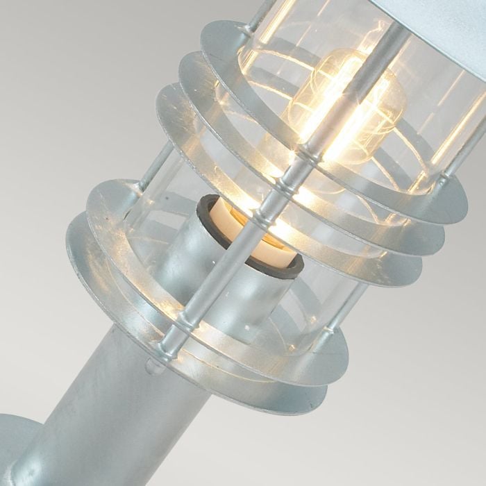 Elstead Lighting Stockholm 1 Light Pedestal - Galvanised