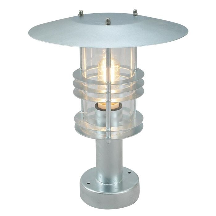 elstead lighting Stockholm 1 Light Pedestal - Galvanised