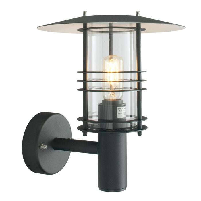 elstead lighting Stockholm 1 Light Wall Lantern - Black