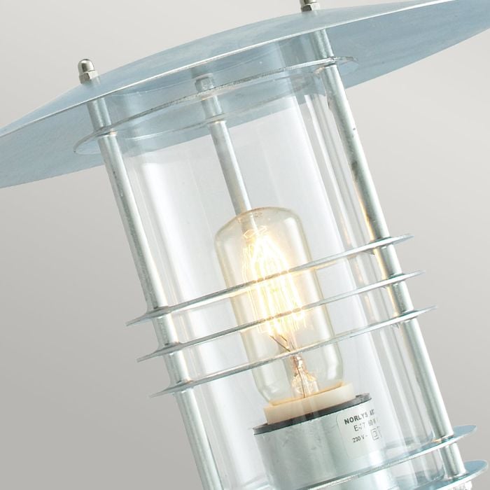 Elstead Lighting Stockholm 1 Light Wall Lantern - Galvanised