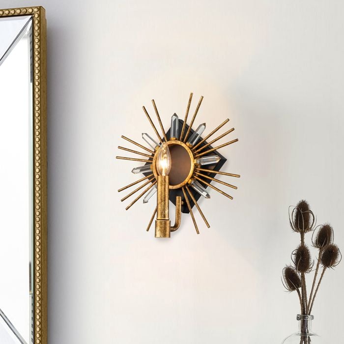 Elstead Lighting Sun King 1 Light Wall Light - Gold Leaf