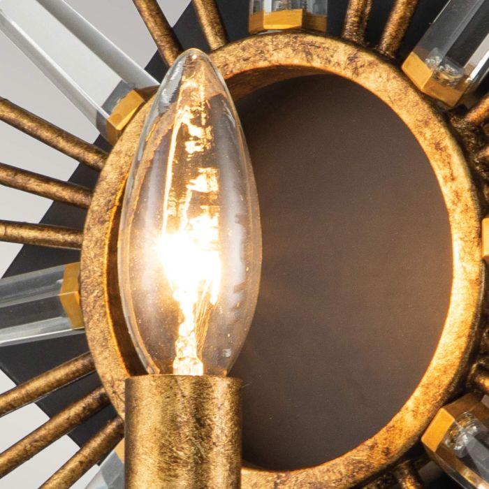 Elstead Lighting Sun King 1 Light Wall Light - Gold Leaf