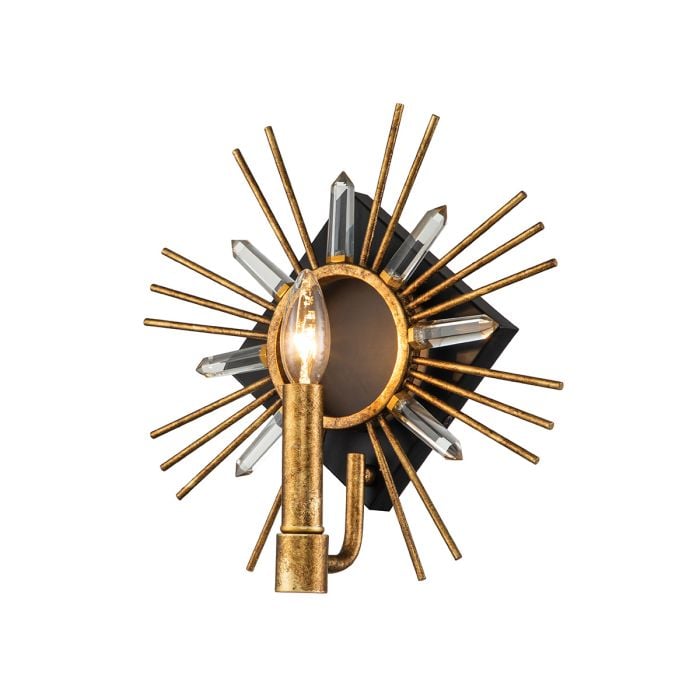 elstead lighting Sun King 1 Light Wall Light - Gold Leaf