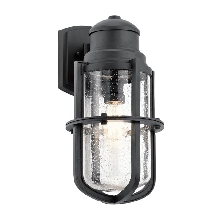 elstead lighting Suri 1 Light Large Wall Lantern - Textured Black