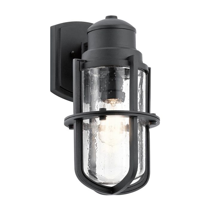 elstead lighting Suri 1 Light Medium Wall Lantern - Textured Black