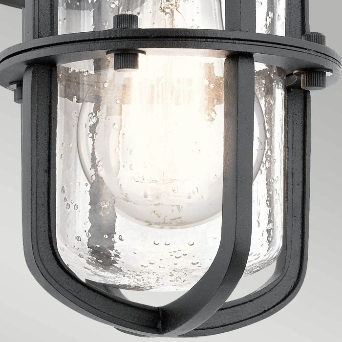 Elstead Lighting Suri 1 Light Small Wall Lantern - Textured Black