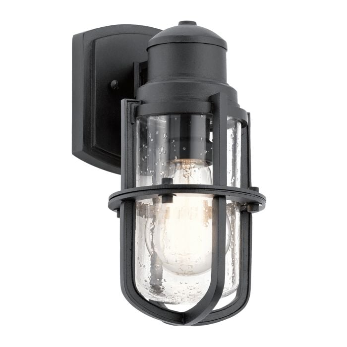 elstead lighting Suri 1 Light Small Wall Lantern - Textured Black