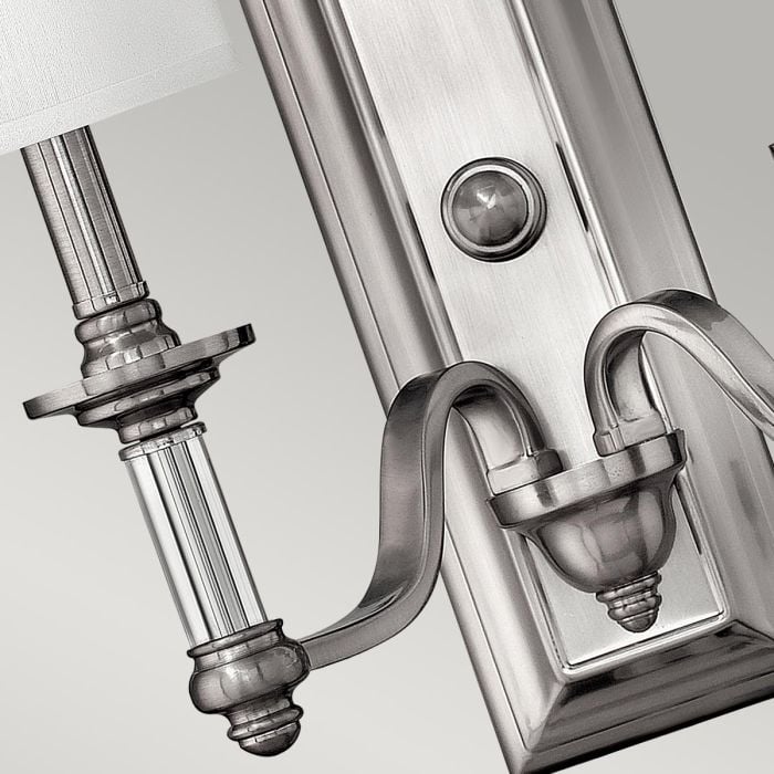 Elstead Lighting Sussex 2 Light Wall Light - Brushed Nickel