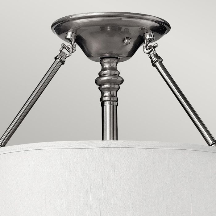 Elstead Lighting Sussex 3 Light Semi-Flush - Brushed Nickel