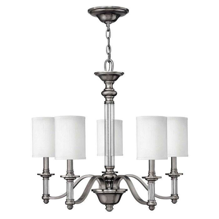 elstead lighting Sussex 5 Light Chandelier - Brushed Nickel