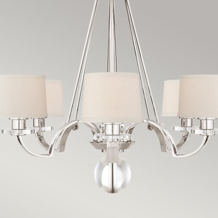 Elstead Lighting Sutton Place 6 Light Chandelier - Imperial Silver