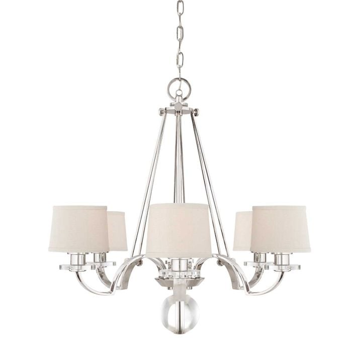 elstead lighting Sutton Place 6 Light Chandelier - Imperial Silver