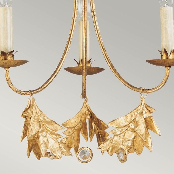 Elstead Lighting Sweet Olive 3 Light Chandelier - Gilded Gold