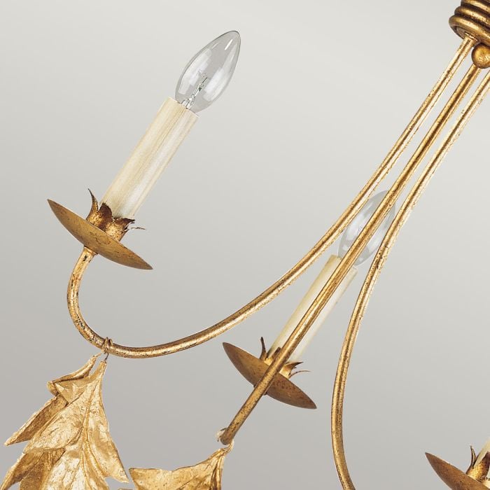 Elstead Lighting Sweet Olive 3 Light Chandelier - Gilded Gold