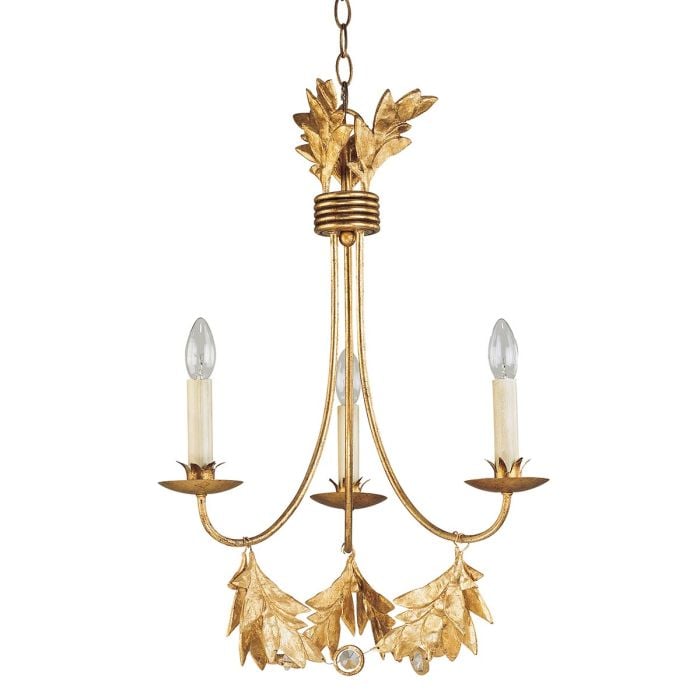 elstead lighting Sweet Olive 3 Light Chandelier - Gilded Gold