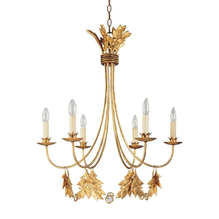 elstead lighting Sweet Olive 6 Light Chandelier - Gilded Gold