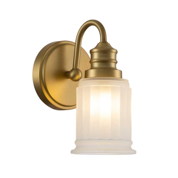 elstead lighting Swell 1 Light Wall Light - Brushed Brass