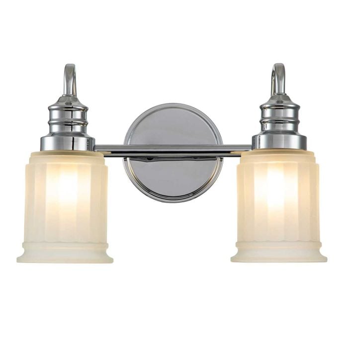 elstead lighting Swell 2 Light Wall Light - Polished Chrome
