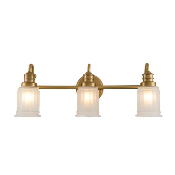 elstead lighting Swell 3 Light Wall Light - Brushed Brass