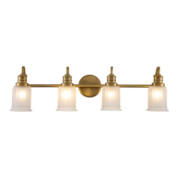 elstead lighting Swell 4 Light Wall Light - Brushed Brass