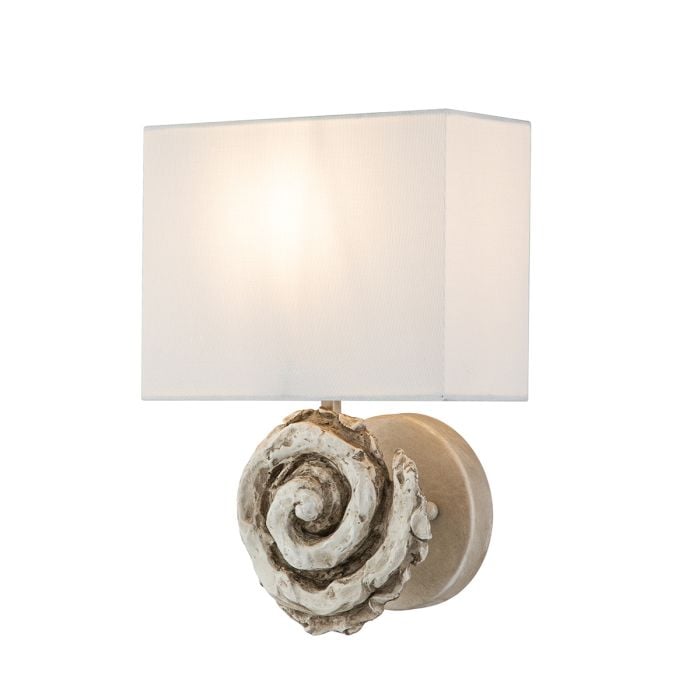elstead lighting Swirl 1lt Large Wall Light - Bone White