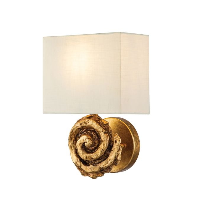 elstead lighting Swirl 1lt Large Wall Light - Gold Leaf
