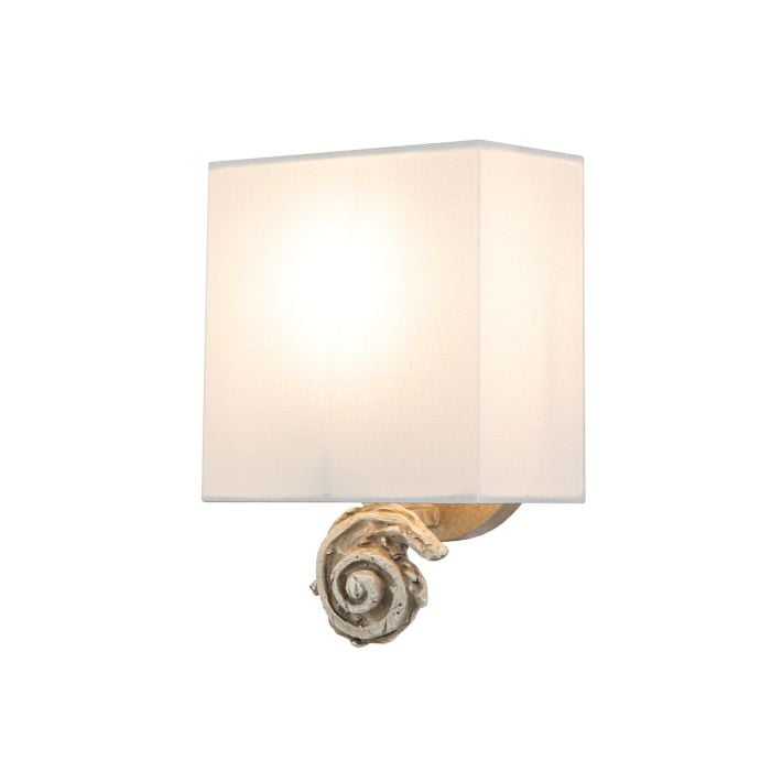 elstead lighting Swirl 1lt Small Wall Light - Bone White