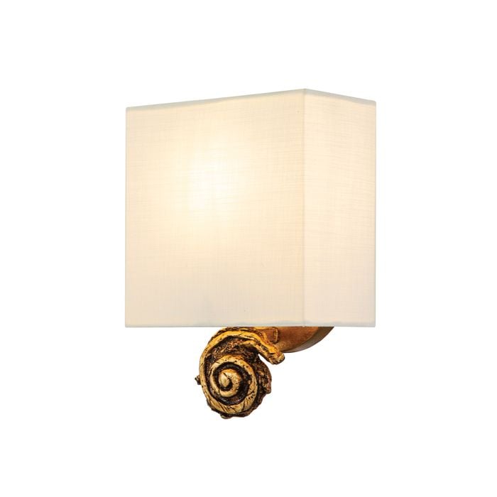 elstead lighting Swirl 1lt Small Wall Light - Gold Leaf