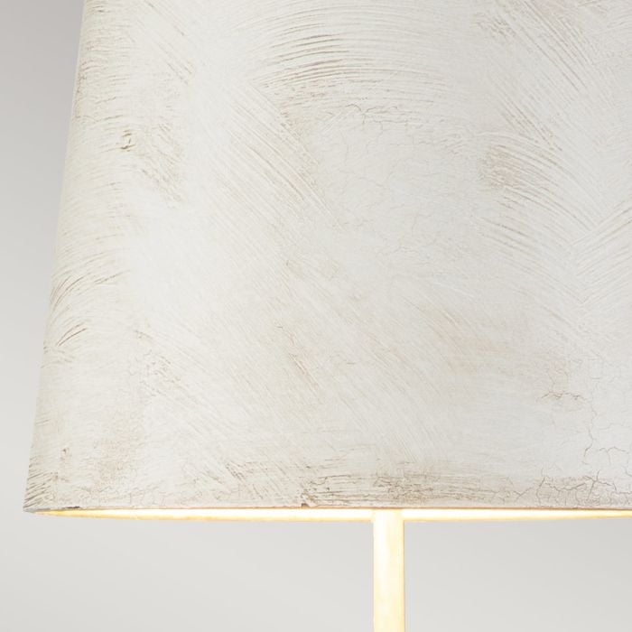 Elstead Lighting Swirl 1lt Table Lamp - Bone White And Black With Antique White Shade