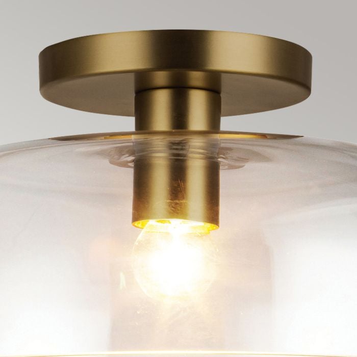 Elstead Lighting Sylvia 1 Lt Semi Flush - Brushed Gold