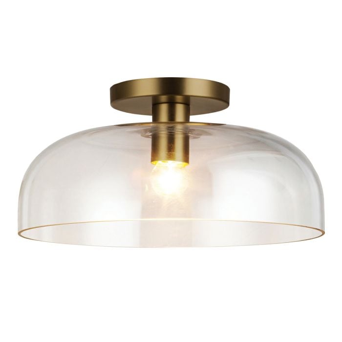 elstead lighting Sylvia 1 lt Semi Flush - Brushed Gold