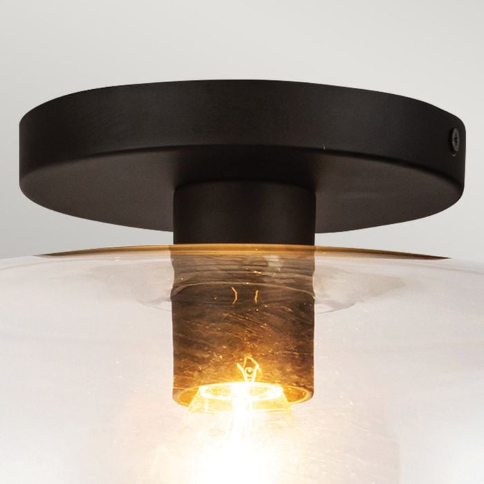 Elstead Lighting Sylvia 1 Lt Semi Flush - Matte Black