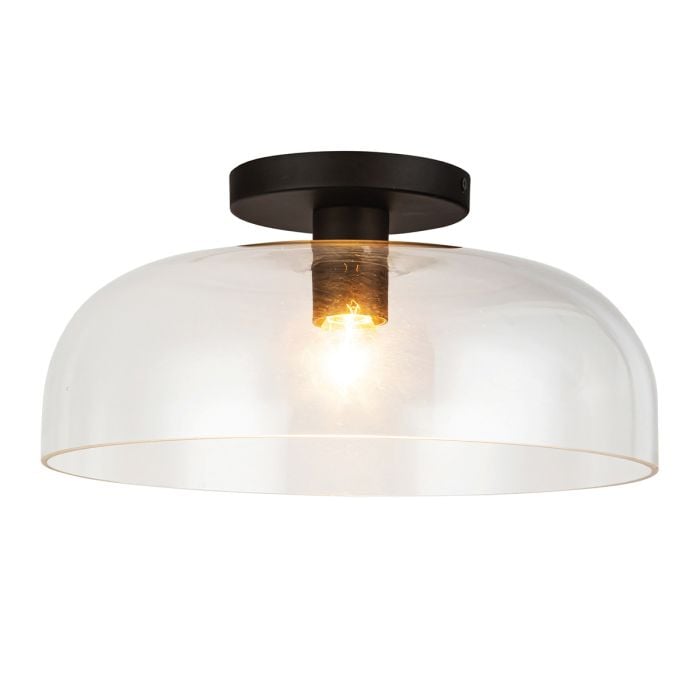 elstead lighting Sylvia 1 lt Semi Flush - Matte Black