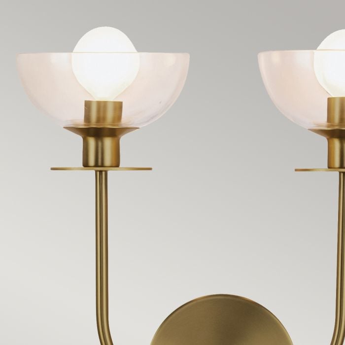 Elstead Lighting Sylvia 2 Lt Wall Light - Brushed Gold