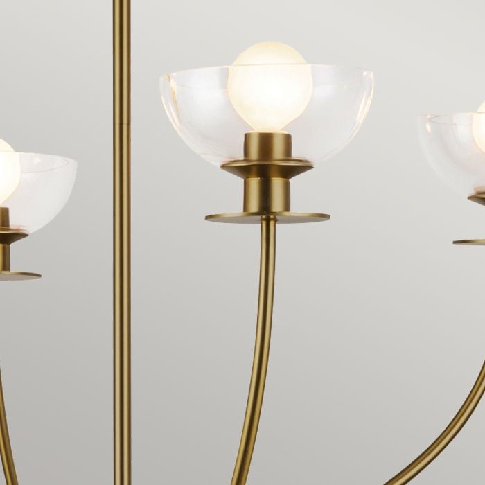 Elstead Lighting Sylvia 4 Lt Chandelier - Brushed Gold