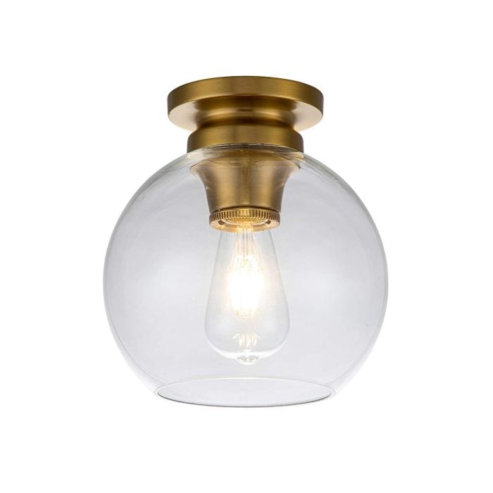 Elstead Lighting Tabby 1 Light Flush Light - Burnished Brass
