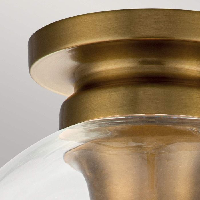 Elstead Lighting Tabby 1 Light Flush Light - Burnished Brass