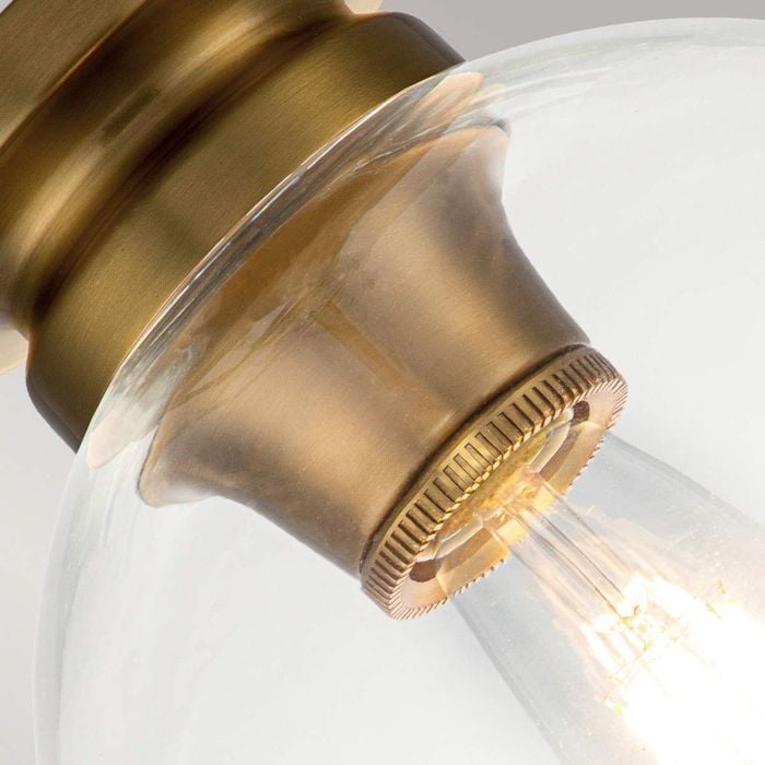 Elstead Lighting Tabby 1 Light Flush Light - Burnished Brass