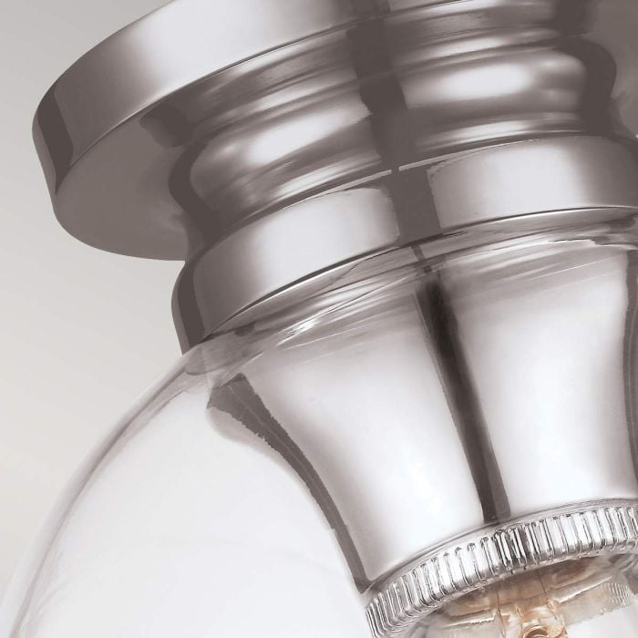 Elstead Lighting Tabby 1 Light Flush Light - Polished Nickel