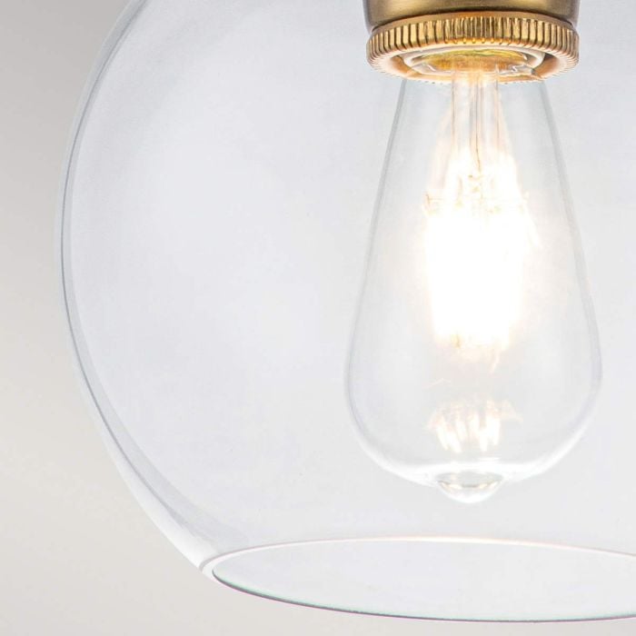 Elstead Lighting Tabby 1 Light Mini Pendant - Burnished Brass
