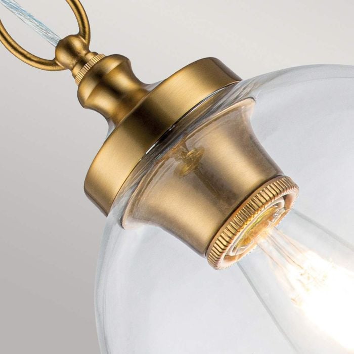 Elstead Lighting Tabby 1 Light Mini Pendant - Burnished Brass