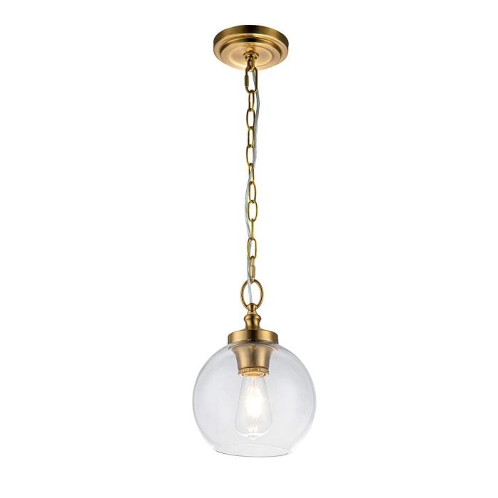 elstead lighting Tabby 1 Light Mini Pendant - Burnished Brass