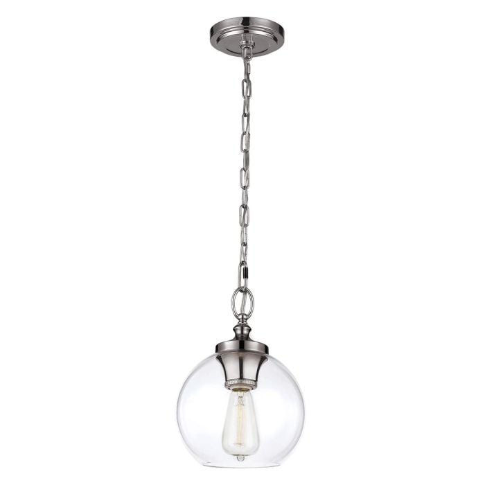 elstead lighting Tabby 1 Light Mini Pendant - Polished Nickel