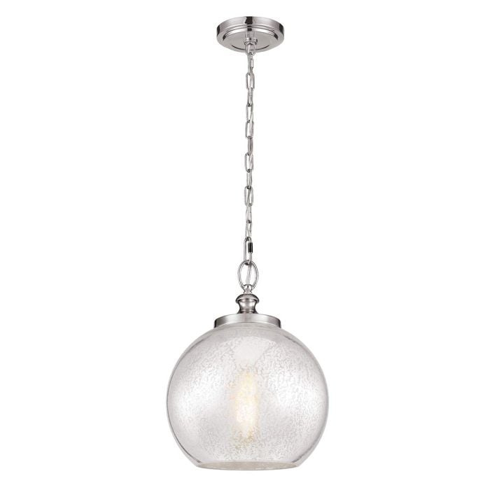 elstead lighting Tabby 1 Light Pendant - Brushed Steel