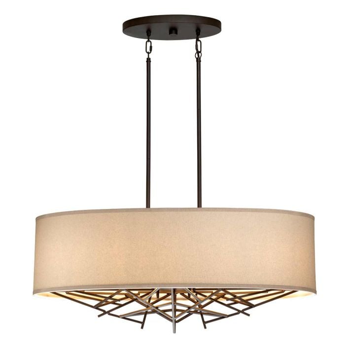 elstead lighting Taiko 5 Light Island Pendant - Olde Bronze