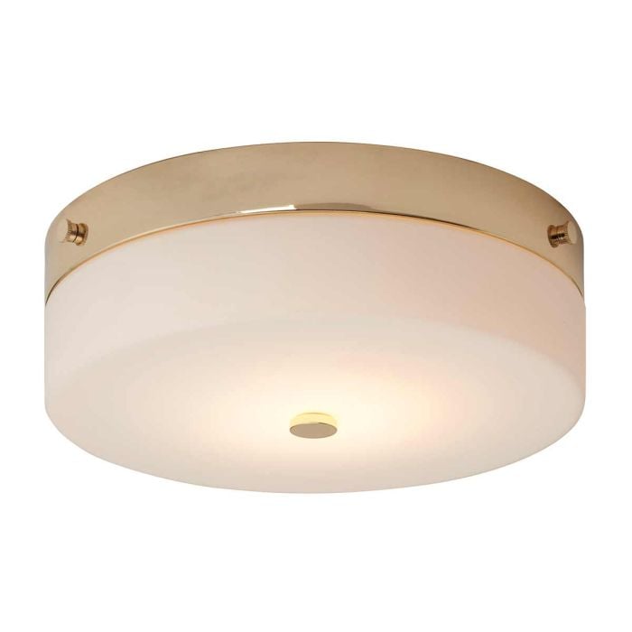 elstead lighting Tamar 1 Light Large Flush - Polished Gold