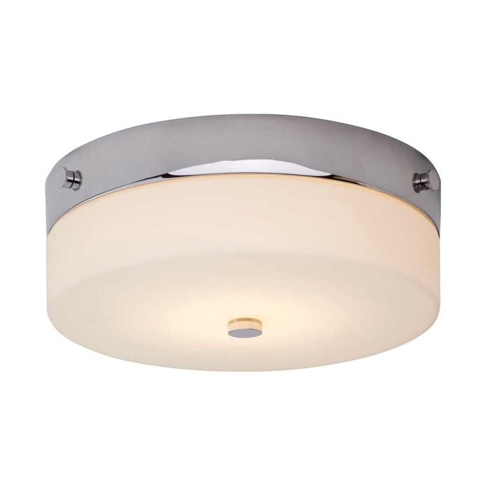 elstead lighting Tamar 1 Light Medium Flush - Polished Chrome