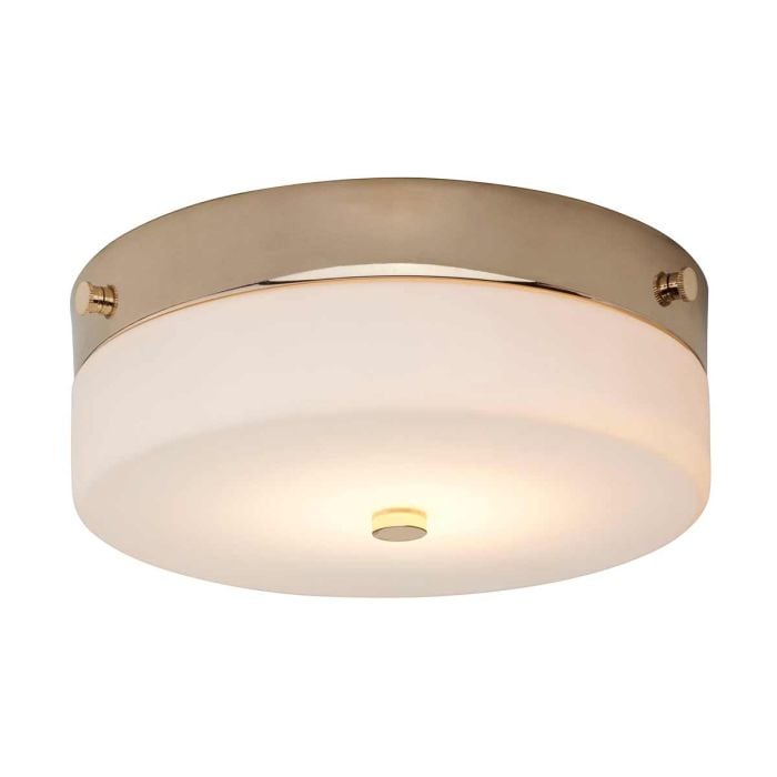 elstead lighting Tamar 1 Light Medium Flush - Polished Gold
